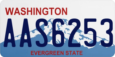 WA license plate AAS6253