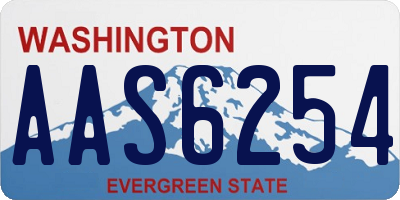 WA license plate AAS6254