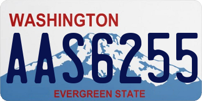 WA license plate AAS6255