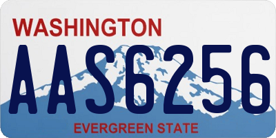 WA license plate AAS6256