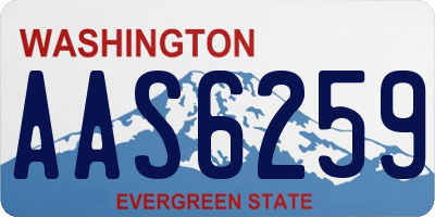 WA license plate AAS6259