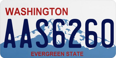 WA license plate AAS6260