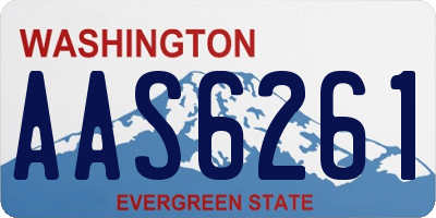 WA license plate AAS6261