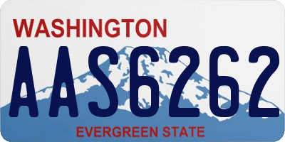 WA license plate AAS6262