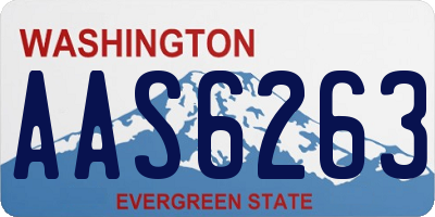 WA license plate AAS6263