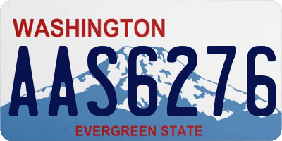 WA license plate AAS6276