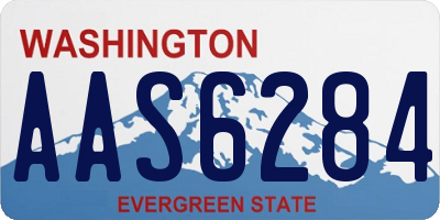 WA license plate AAS6284
