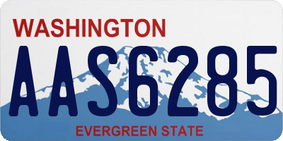 WA license plate AAS6285