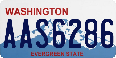 WA license plate AAS6286