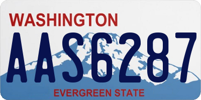 WA license plate AAS6287