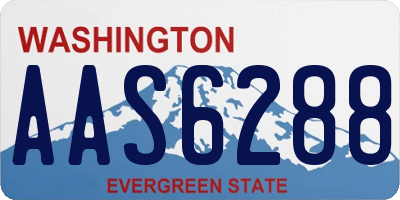 WA license plate AAS6288