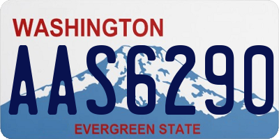 WA license plate AAS6290