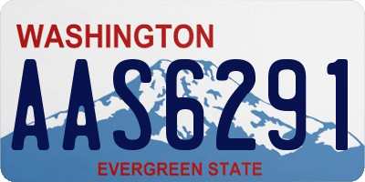 WA license plate AAS6291