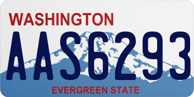 WA license plate AAS6293