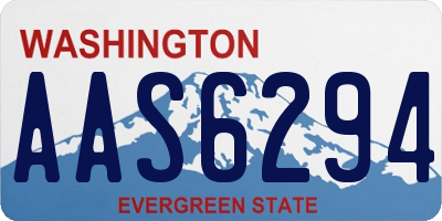 WA license plate AAS6294