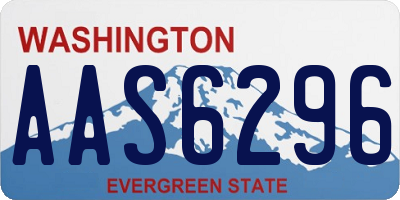 WA license plate AAS6296