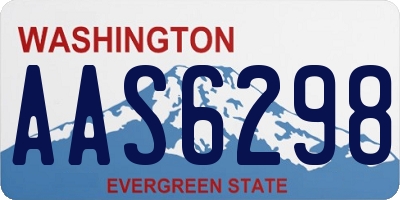 WA license plate AAS6298