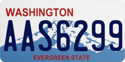 WA license plate AAS6299