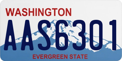WA license plate AAS6301