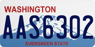 WA license plate AAS6302