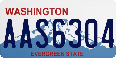 WA license plate AAS6304