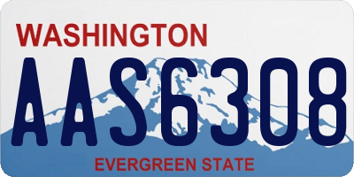 WA license plate AAS6308