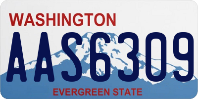 WA license plate AAS6309