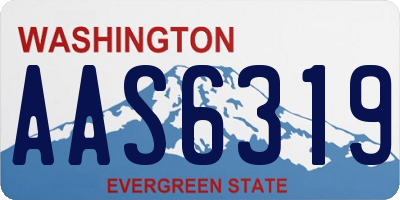 WA license plate AAS6319