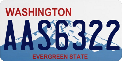 WA license plate AAS6322