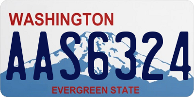 WA license plate AAS6324