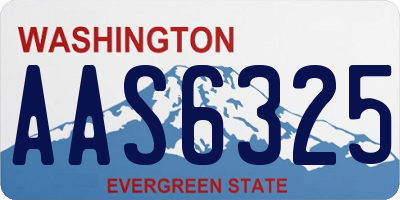 WA license plate AAS6325