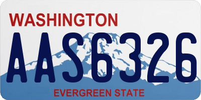 WA license plate AAS6326