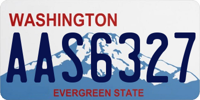 WA license plate AAS6327