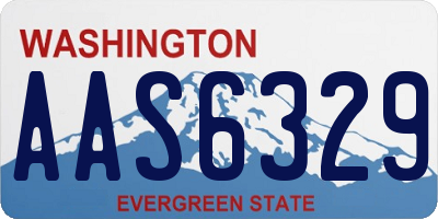 WA license plate AAS6329