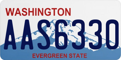 WA license plate AAS6330