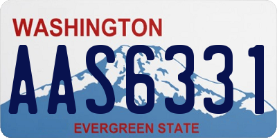 WA license plate AAS6331
