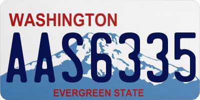 WA license plate AAS6335