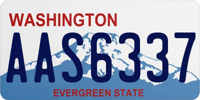 WA license plate AAS6337