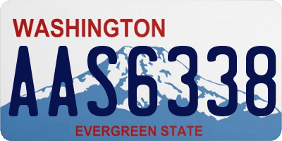 WA license plate AAS6338