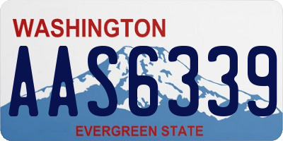WA license plate AAS6339