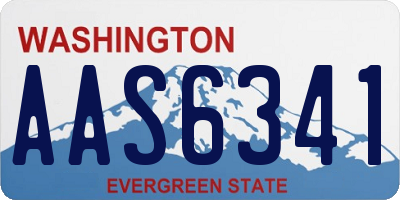 WA license plate AAS6341
