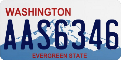 WA license plate AAS6346