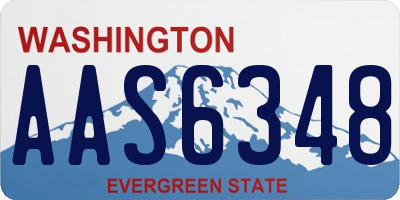 WA license plate AAS6348