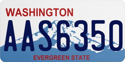 WA license plate AAS6350
