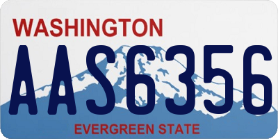 WA license plate AAS6356