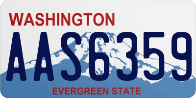 WA license plate AAS6359
