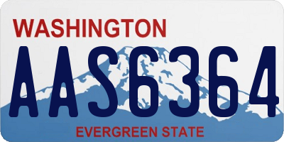 WA license plate AAS6364