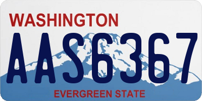WA license plate AAS6367