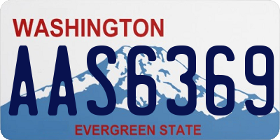 WA license plate AAS6369