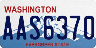 WA license plate AAS6370
